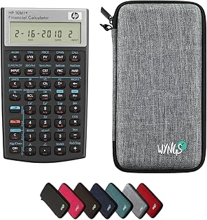 HP 10B II Plus/HP10BII+ Financial Scientific Calculator + WYNGS Protective Case Light Gray