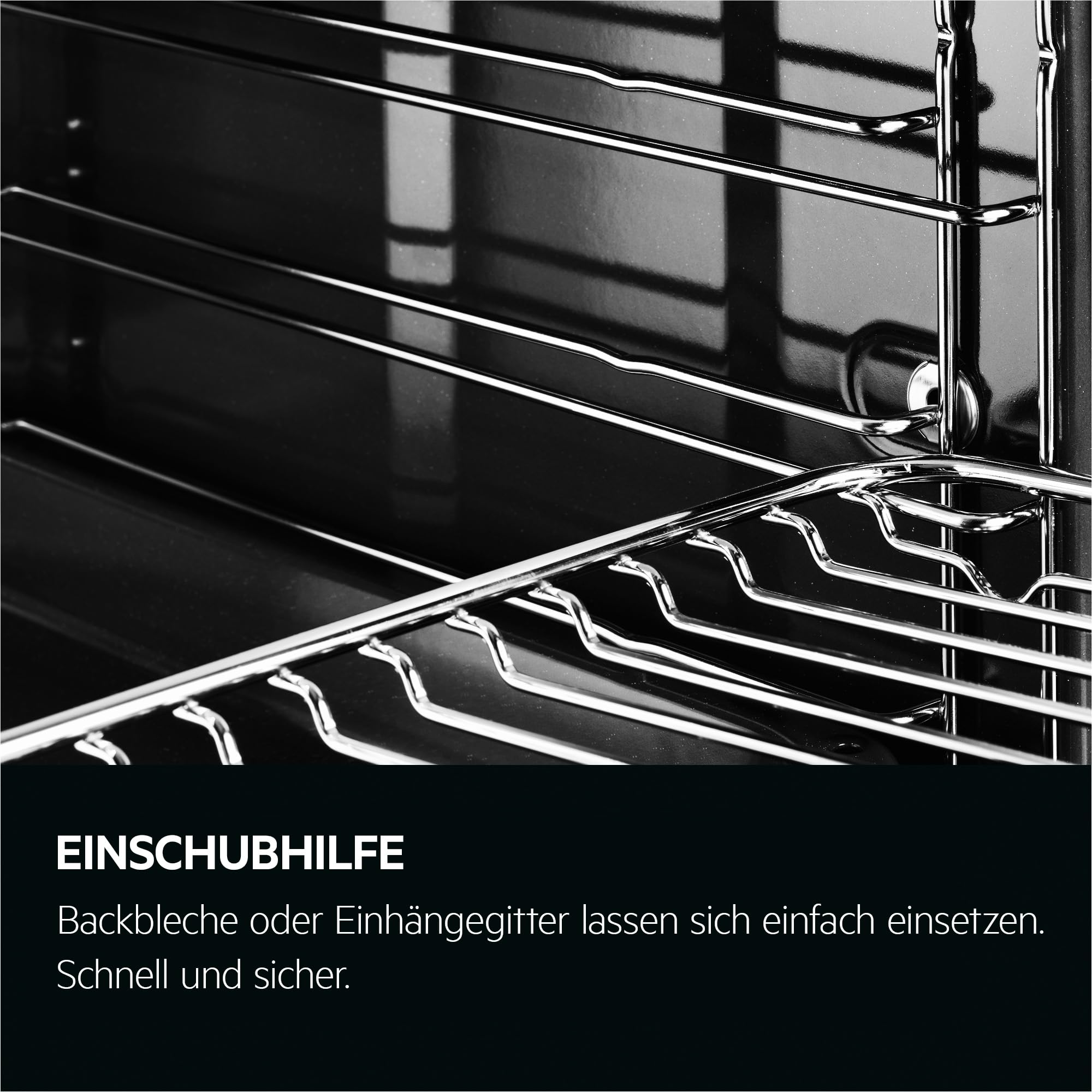 AEG Serie 6 TS6PB50WAB Einbaubackofen LED-Touchdisplay Pyrolyse Kerntemperatursensor AirFry 45 Automatikprogramme Schwarz