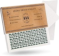 Vista 19 de SUPERSCANDI Paquete de 5 paños de cocina suecos para cocina, 100% biodegradables y compostables, reutilizables, lavables, seguros para alimentos