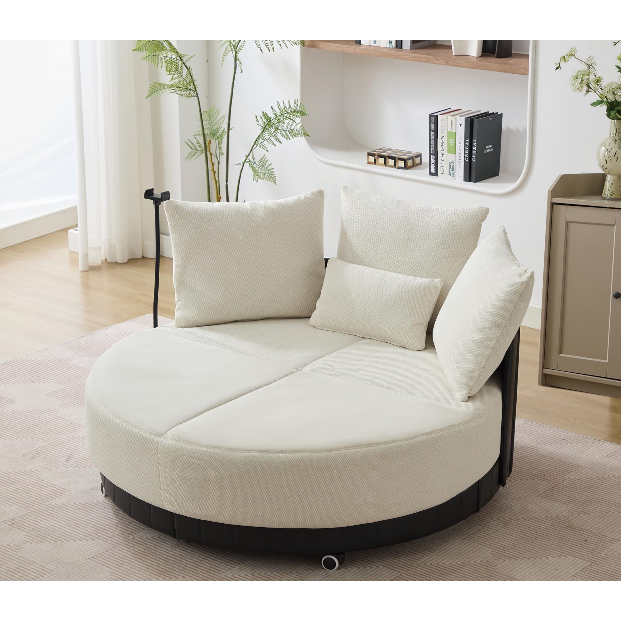 Round Chaise Lounge 1970s Mid Century Modern Oversized Round Chaise