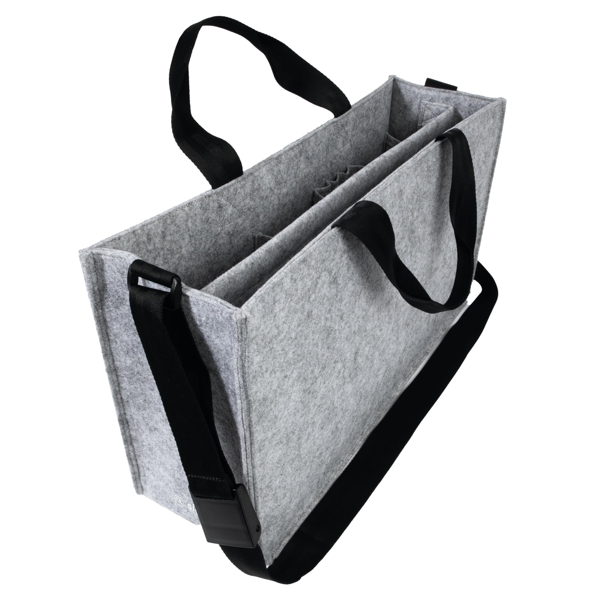Sac de Bureau Partagé SIGEL BA409, Organiseur en feutre synthétique gris pour ordinateur 17,3"