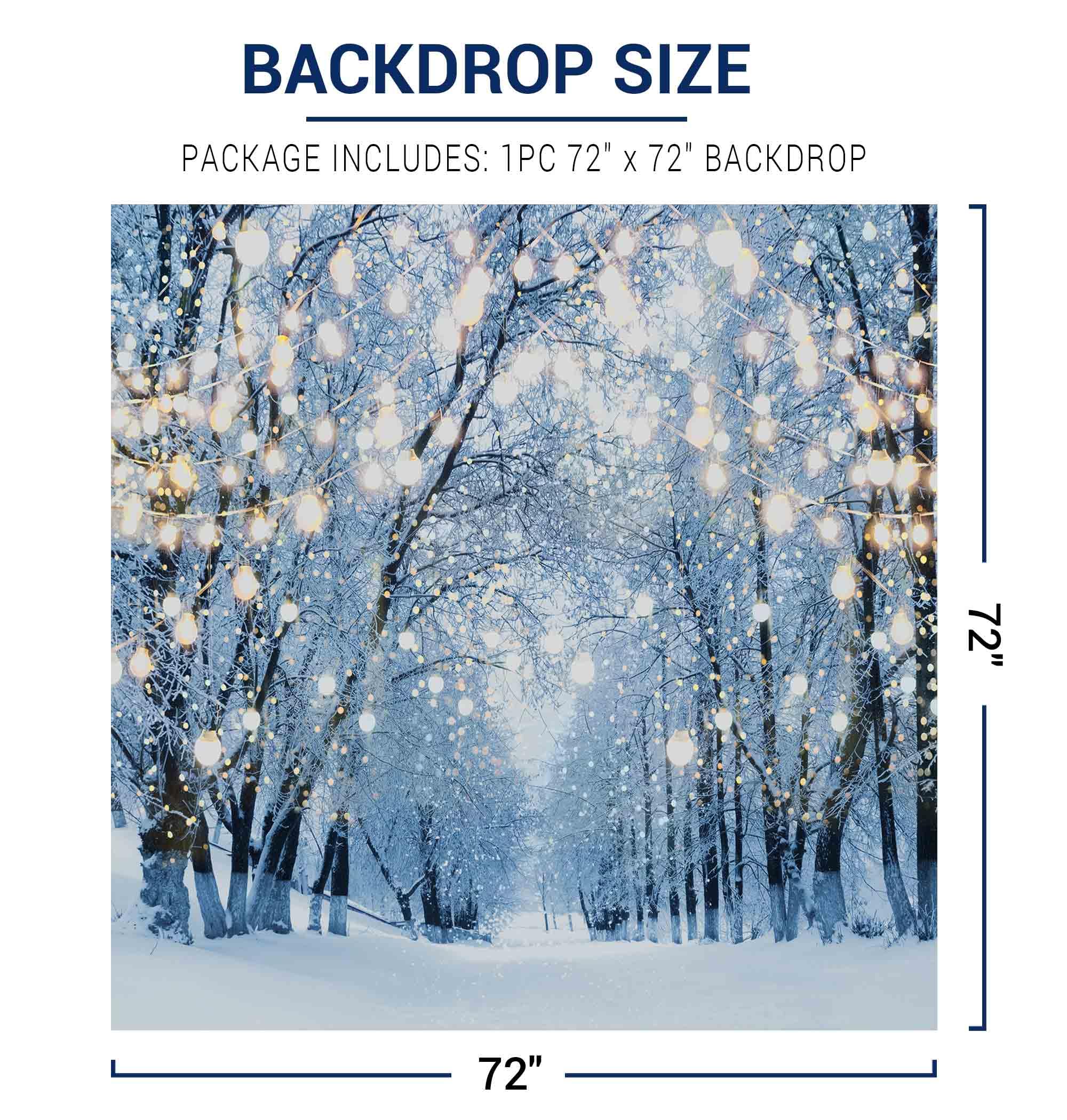 Allenjoy Fotohintergrund Winterwald 3x2,4 M – Verschneites Kiefern-Wunderland Mit Glitzer