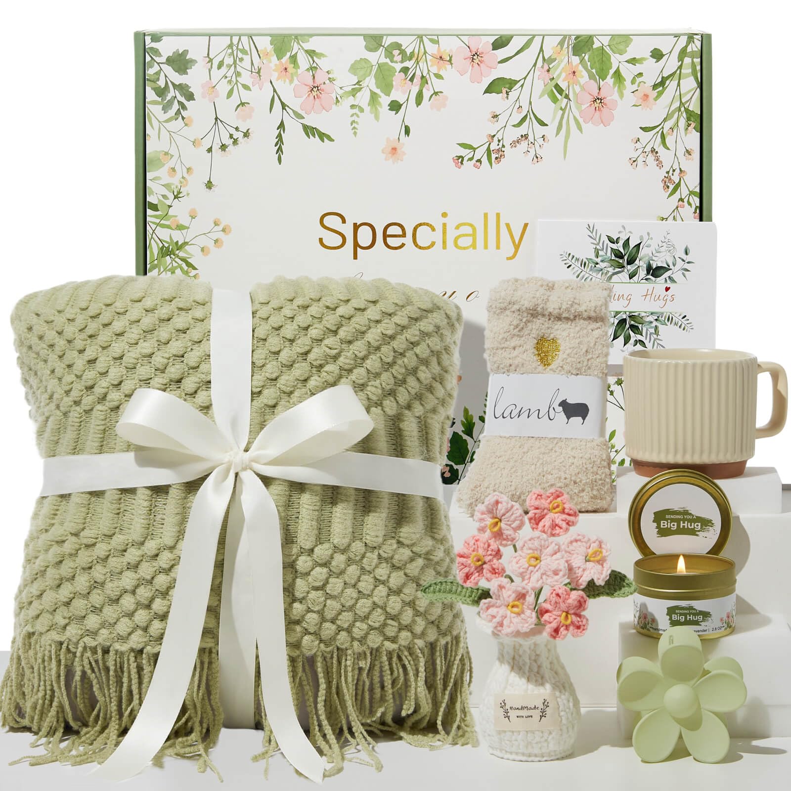 OHATOS Sympathy Gift Baskets for Women, Get Well Soon Care Package Self Care Birthday Gifts for Women, Thinking of You Inspirational Basket After Surgery for Her Wife Mom Friend Sister Girlfriend-image-27