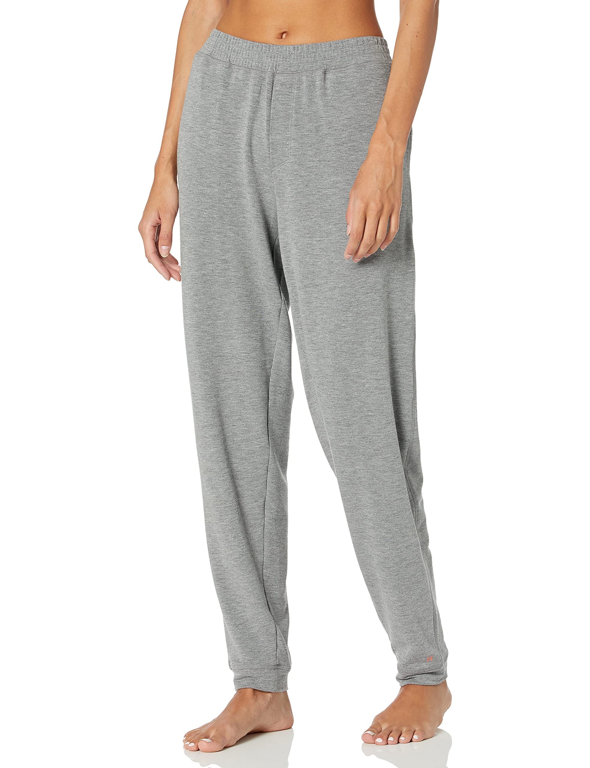 HUEWomen's Solid French Terry Cuffed Long Lounge Pant with Pockets Pajama Bottom