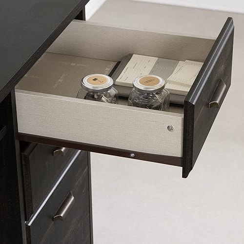 Miniatura 5 de South Shore 14676 Versa - Escritorio para computadora con gabinete, color negro frotado