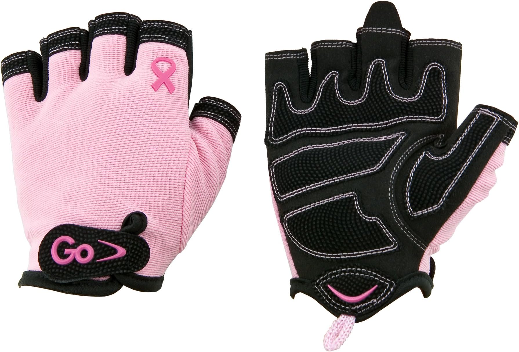 GoFit Breast Cancer Awareness Women's Cross Trainer Glove with Etched Synthetic Leather Palm (
