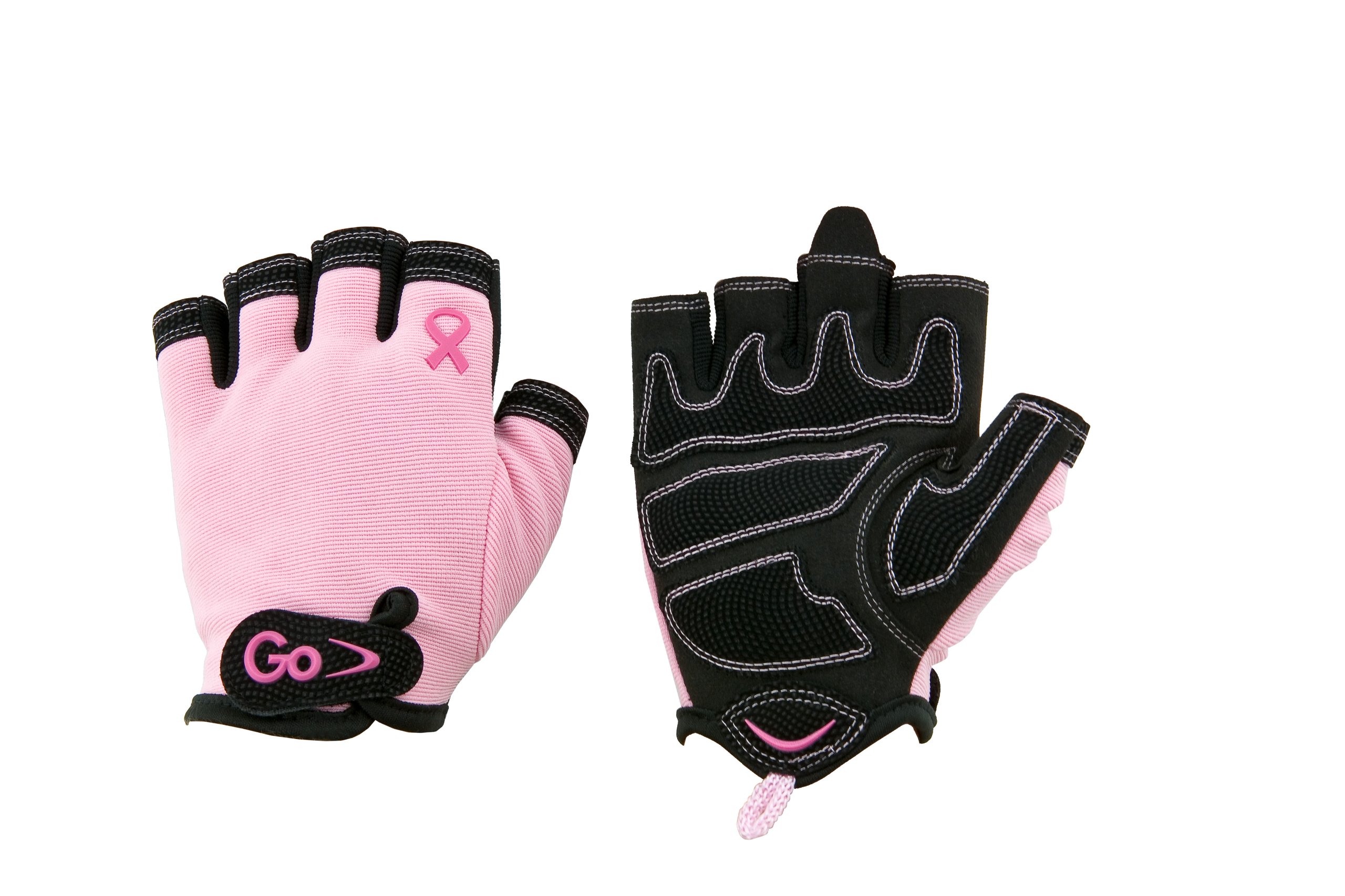GoFit Breast Cancer Awareness Women's Cross Trainer Glove with Etched Synthetic Leather Palm (