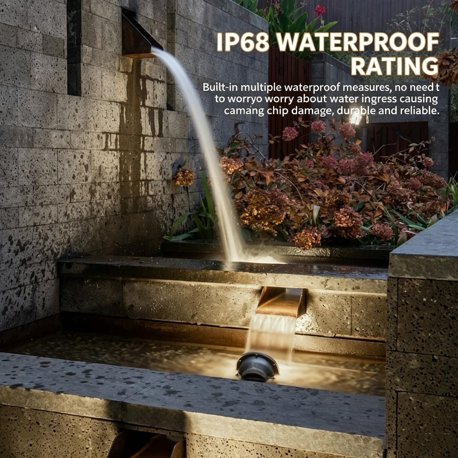LED Unterwasserleuchte IP68 304 Edelstahl DC24V RGB Wasserstrahler Teichbeleuchtung Brunnenleuchte Garten Springbrunnen Lampe Drehbar 180°/360°