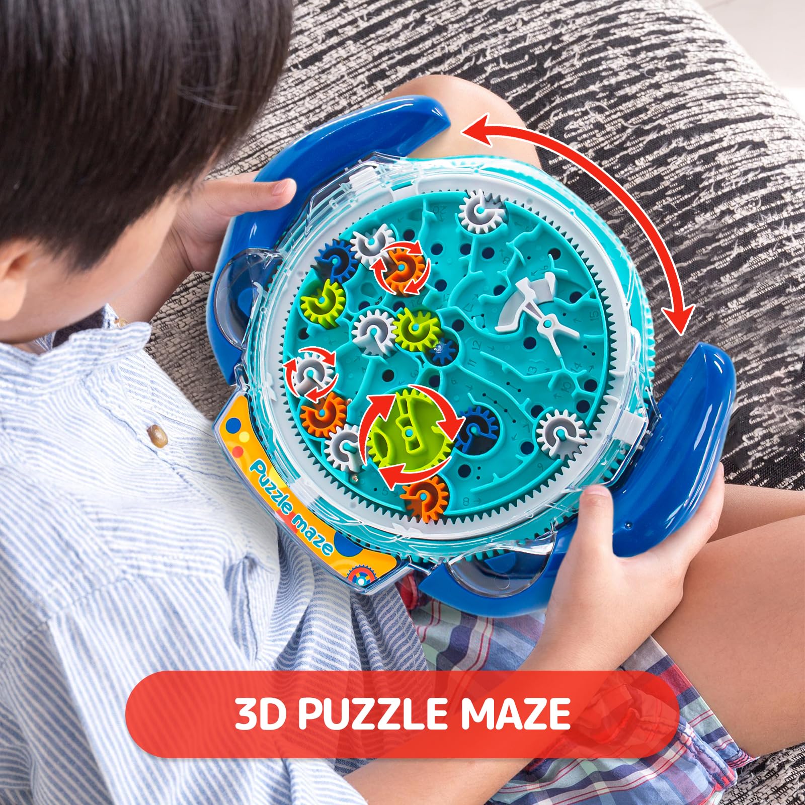 Juegos de rompecabezas de laberinto para niños de 4 a 8 años, juguete de laberinto de nave espacial genial con dos bolas de acero, juegos de desafíos