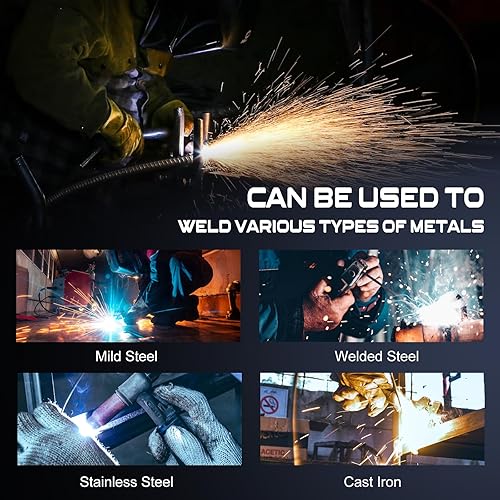 Miniatura 6 de BLACKHORSE-RACING Soldador de palo, 110220V 160A ARC IGBT Inverter Hot Start Máquina de soldadura MMA, pantalla digital ajustable, con soporte de