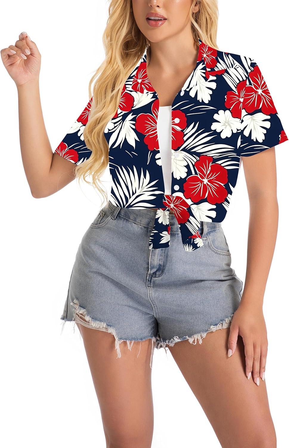 80s 90s Outfits for Women 80s Party Themed Outfit Shirt 90s Hawaiian Button Down Shirts Retro Neon Disco tee Tops - Image 3