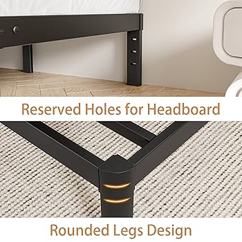 KZZLOL Metal Queen Bed Frame 14 Inch, Bed Frame Queen Size