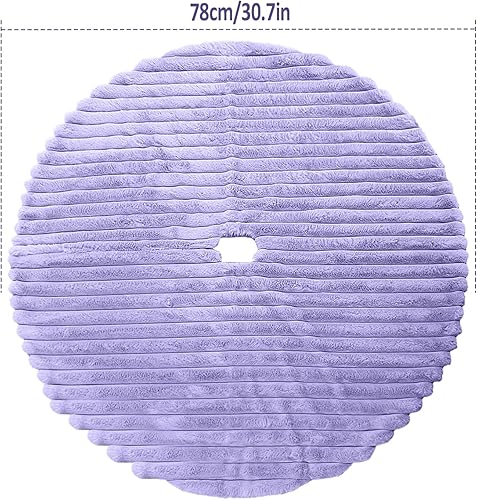 Vista 106 de Faldones blancos de felpa para árbol de Navidad, 36 pulgadas, tapete de lujo de piel sintética para base de árbol de Navidad con patrón de corazón