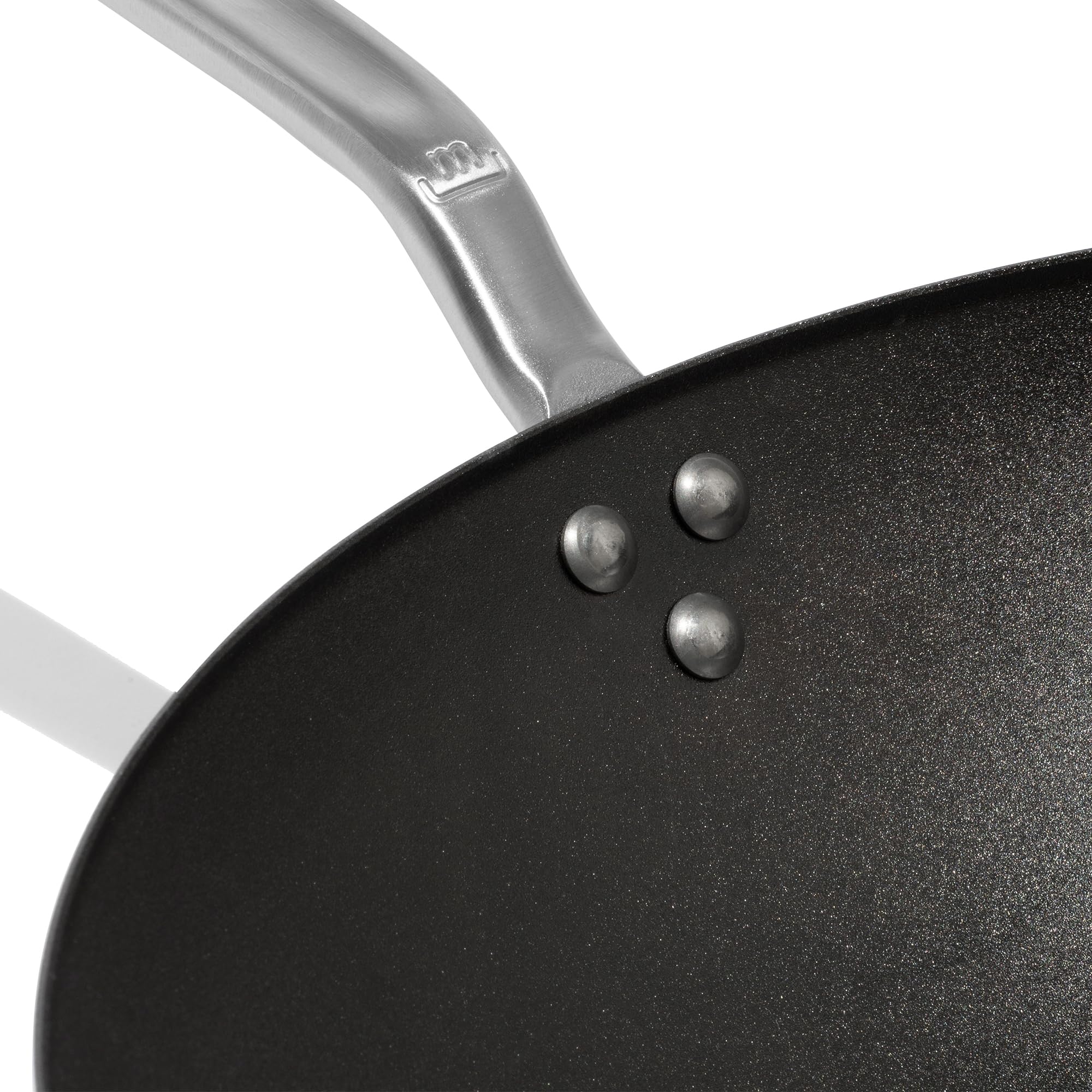 Utensilios de cocina – Wok de acero al carbono sazonado de 13 pulgadas – (como hierro fundido, pero mejor) – Utensilios de cocina profesionales – Fabricado en Suecia – Compatible con inducción 2