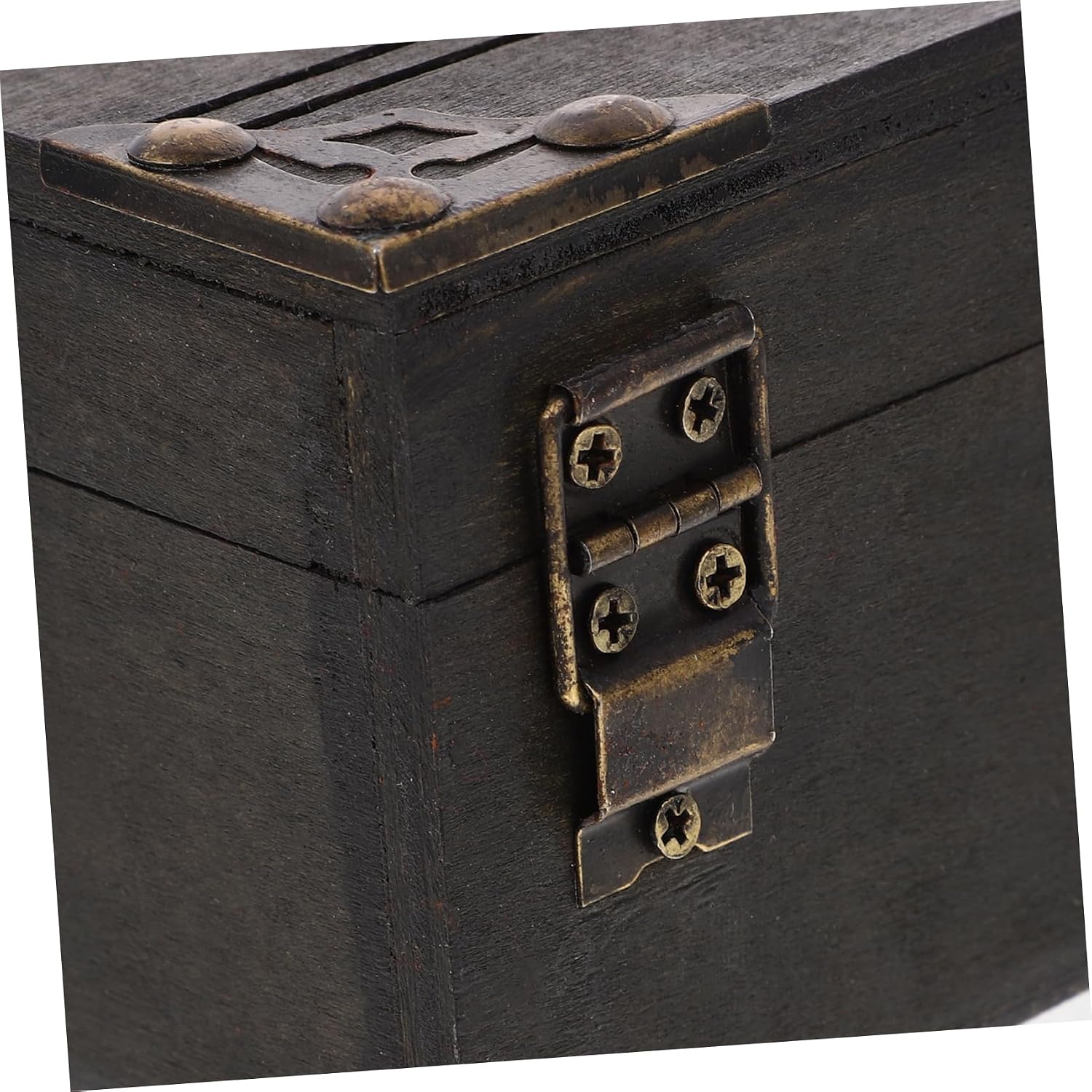 Vintage Wooden Jewelry Box with Retro Design Storage Chest for Rings Earrings and Necklaces Keepsake Organizer for Home and Personal Use