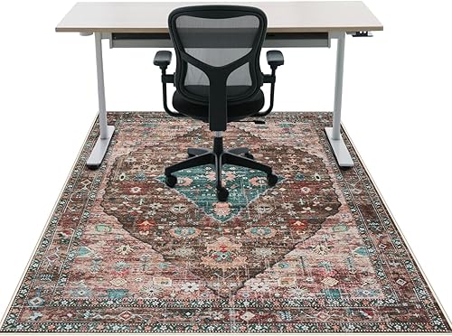 Miniatura 73 de Anidaroel Tapete para silla de 48 x 60 pulgadas para suelos de madera dura y azulejos, alfombra de silla de oficina para silla rodante, tapete