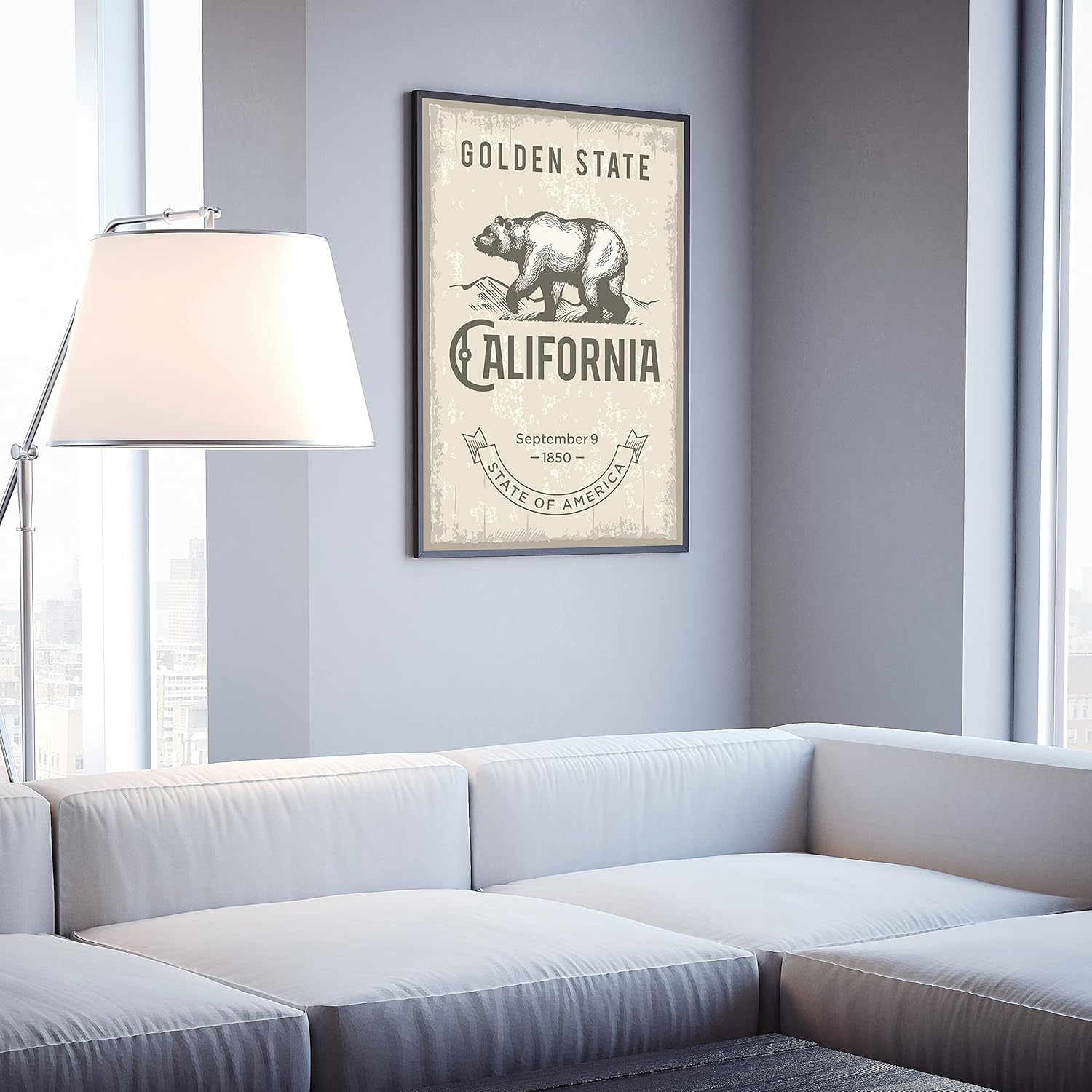 Arkansas State Emblem and Symbol Poster - Retro Travel Art, Home and Office Wall Art - 18x24 Inches