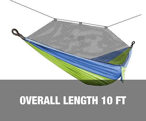 Miniatura 2 de Bliss Hammocks BH-406XLS-N-MM Hamaca en una bolsa con mosquitera y correas ajustables para árboles, 54 pulgadas de ancho, resistente a la intemperie
