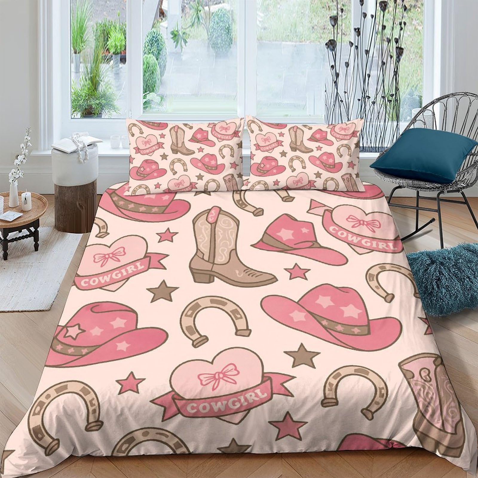 Ctjqhvkz Style-10 3D Printed Cowboy Hat Fitted Sheet Microfiber Soft Western Boot Bed Cover For Bedroom Dorm Decoration Easy Care Single（135X200cm）