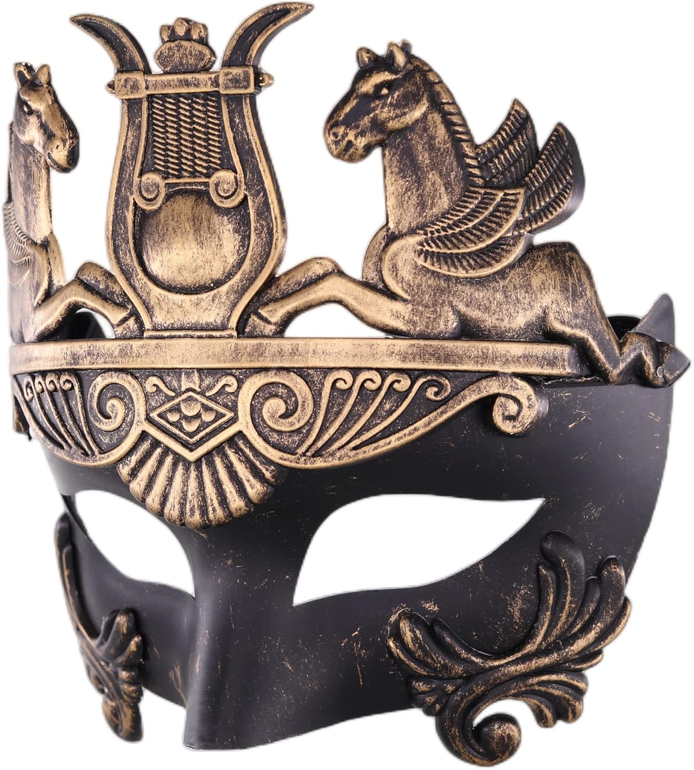 Ubauta Masculine Greek & Roman Soldier Masquerade Mask for Men Venetian Mask - Image 3