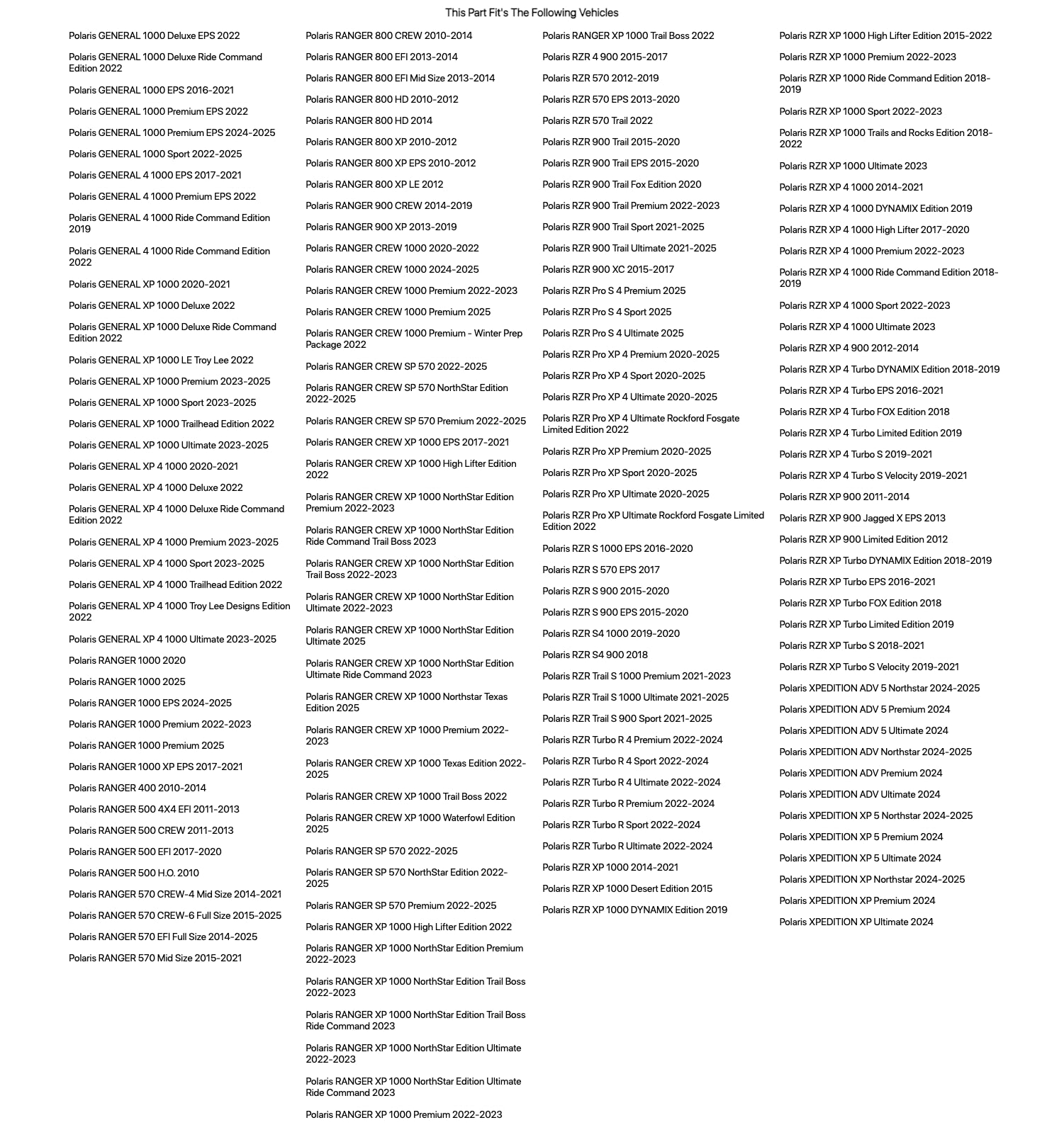 Tusk Drivetrain Oil Change Kit with Polaris Oil For Polaris GENERAL 4 1000 EPS 2017-2021