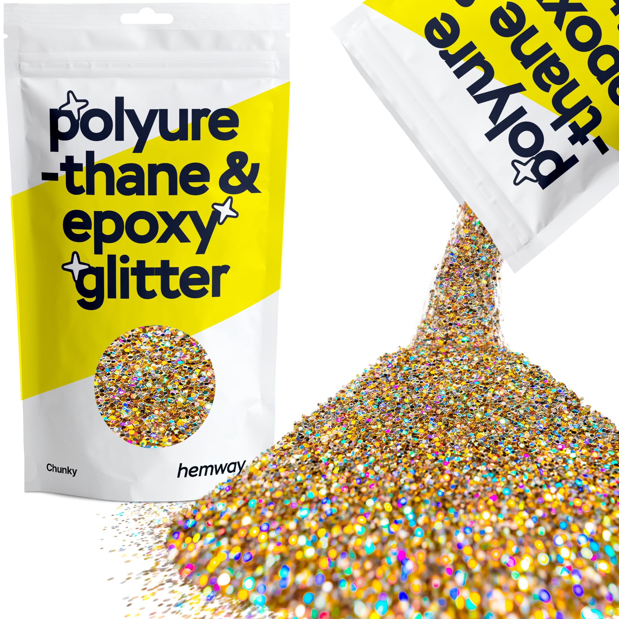 Hemway Resin Glitter Bronze Brown 100g Super Chunky | Polyurethane & Epoxy Glitter for Resin Crafts, Tumblers, Coasters, Floor & Table Art — view 106