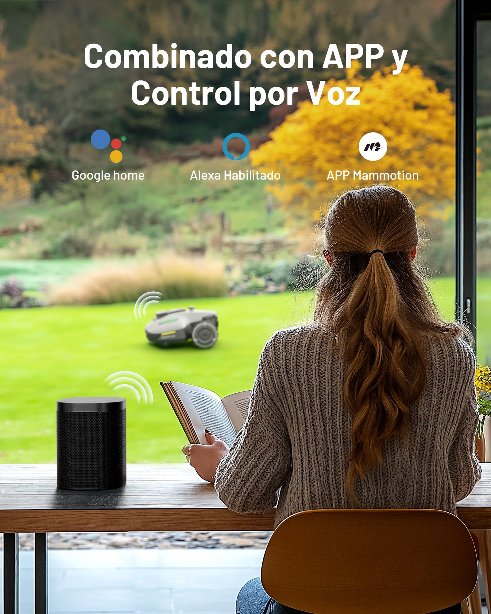 MAMMOTION YUKA Mini 500 Cortacésped robótico sin Cable delimitador, NetRTK+Vision, no Requiere Antena RTK, mapeo automático, área Recomendada 500 m², con módulo 4G, Pendiente del 50%