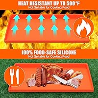 Vista 6 de Funda de silicona para parrilla Blackstone, cobertura completa de 36 pulgadas, resistente de grado alimenticio, cubierta protectora para superficie