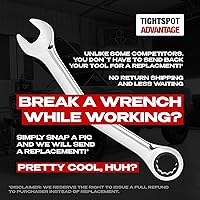 Vista 6 de Jaeger Llave de trinquete de 1-1/2 pulgadas con precisión de trinquete de 121 dientes y acero endurecido y pulido para proyectos con espacios