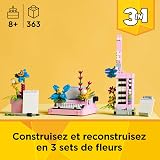 LEGO Creator 3-en-1 La Machine à Écrire avec des Fleurs - Jouet de Construction Se Transformant en Maquette de Keytar ou en Pot de Fleurs - Cadeau d'anniversaire Original Fille ou Garçon 8 Ans 31169 - 2