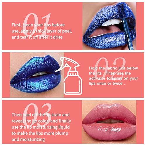 Miniatura 6 de QIUFSSE Peel Off Lip Stain Lip Tint Matte Liquid Lipstick Nude Lip Gloss Long Lasting Waterproof Lip Tint Stain Antiadherente Cup Peel Off Lipstick