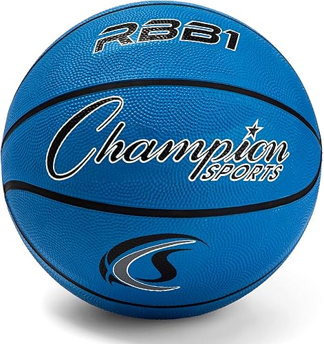 Champion Sports Rubber Basketballs Heavy Duty Pro-Style, IndoorOutdoor Use, Premium Basketball Equipment for Physical Education, Various Sizes &