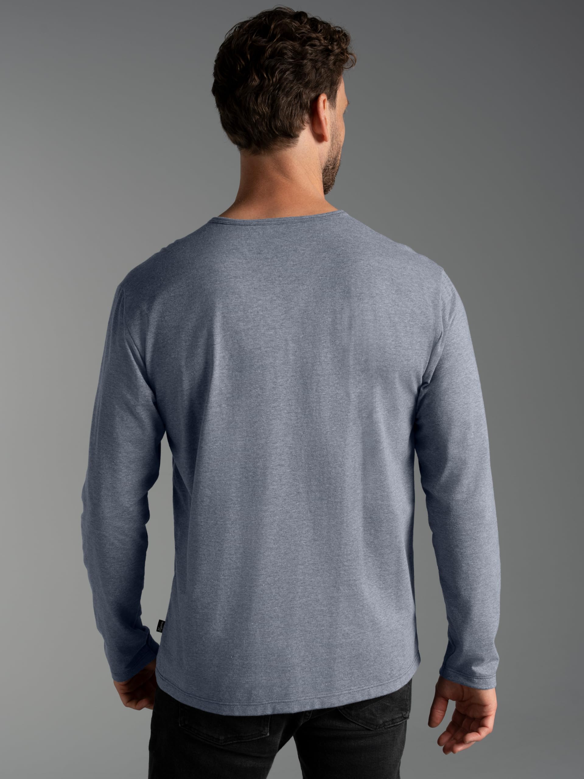 Trigema Langarmshirt mit Knopfleiste