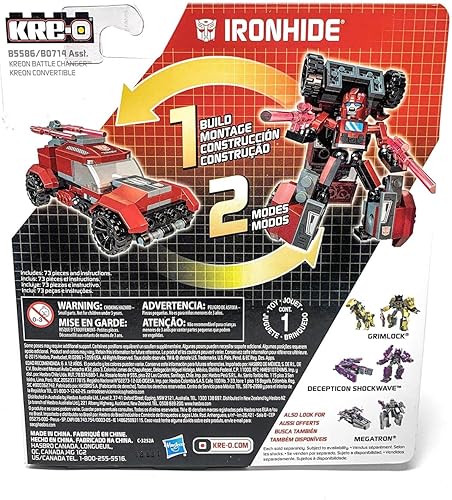Miniatura 2 de Hasbro Cambiador de batalla IRONHIDE Transformadores KRE-O kreo kreon G1 Iron Hide