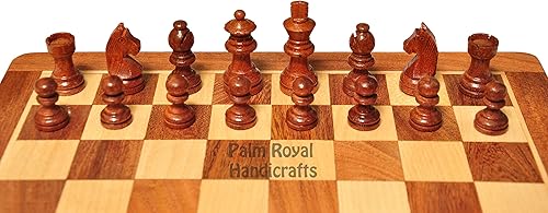 Miniatura 7 de PALM ROYAL HANDICRAFTS Juego de ajedrez magnético de madera de 12 x 12 pulgadas, 2 reinas adicionales, ranura de almacenamiento de piezas, tablero