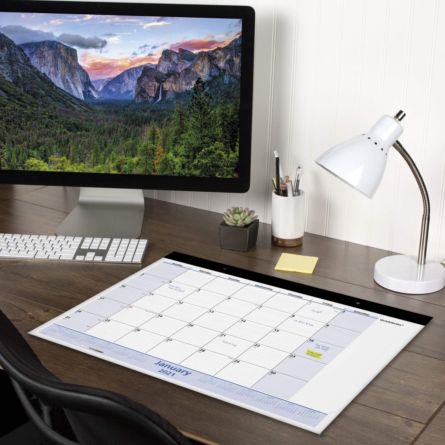 AT-A-GLANCE, Monatliche Schreibtischunterlage 2021, 55,9 x 43,2 cm, Standard, QuickNotes (SK7000021)