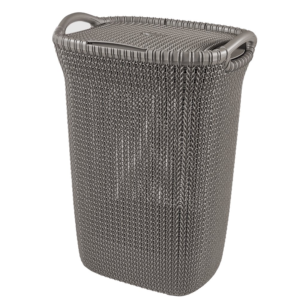 【人気商品】CURVER(カーバー) ふた付きバスケット ブラウン 57L Kn Amazon｜CURVER(カーバー) ふた付きバスケット ブラウン 57L Knit