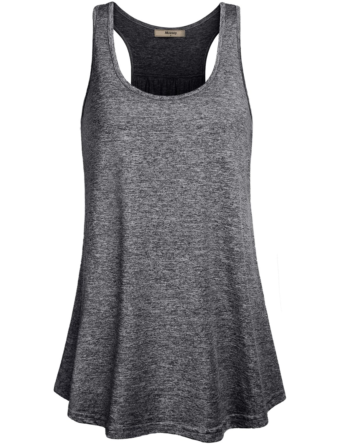 Miusey Womens Sleeveless Loose Fit Yoga Workout Racerback Tank Top