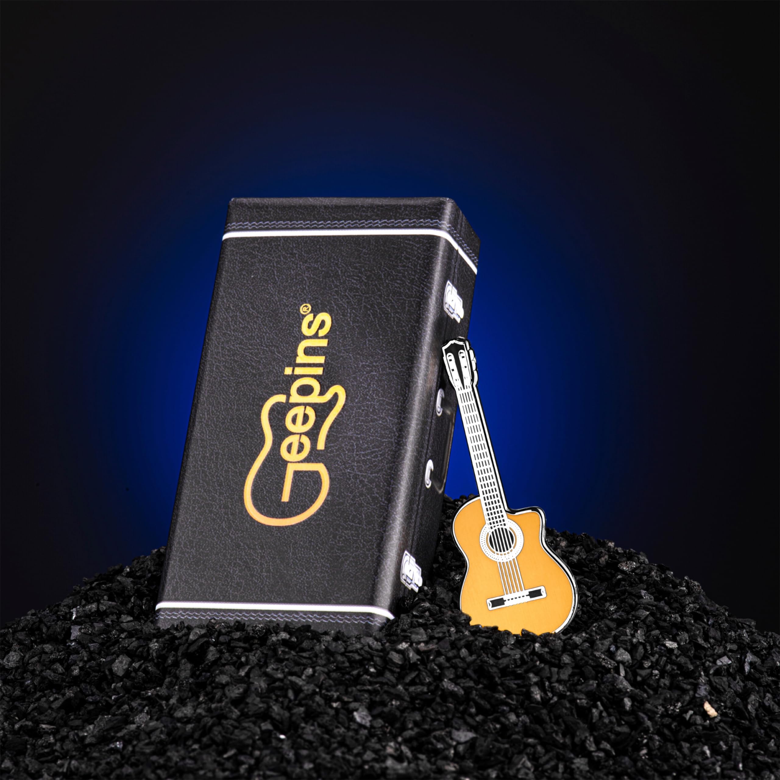 Classical Cutaway Guitar Pin Badge by Geepins - Image 4