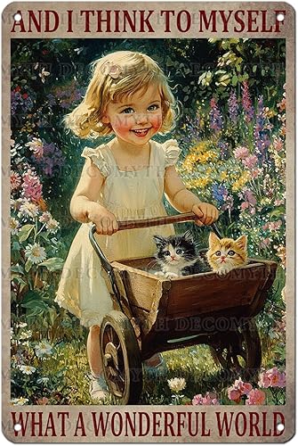 Miniatura 16 de Cartel de metal vintage de libélula retro DecoMyth, divertido cartel de pared con texto en inglés, para cafetería, oficina, bar, club, baño, granja,