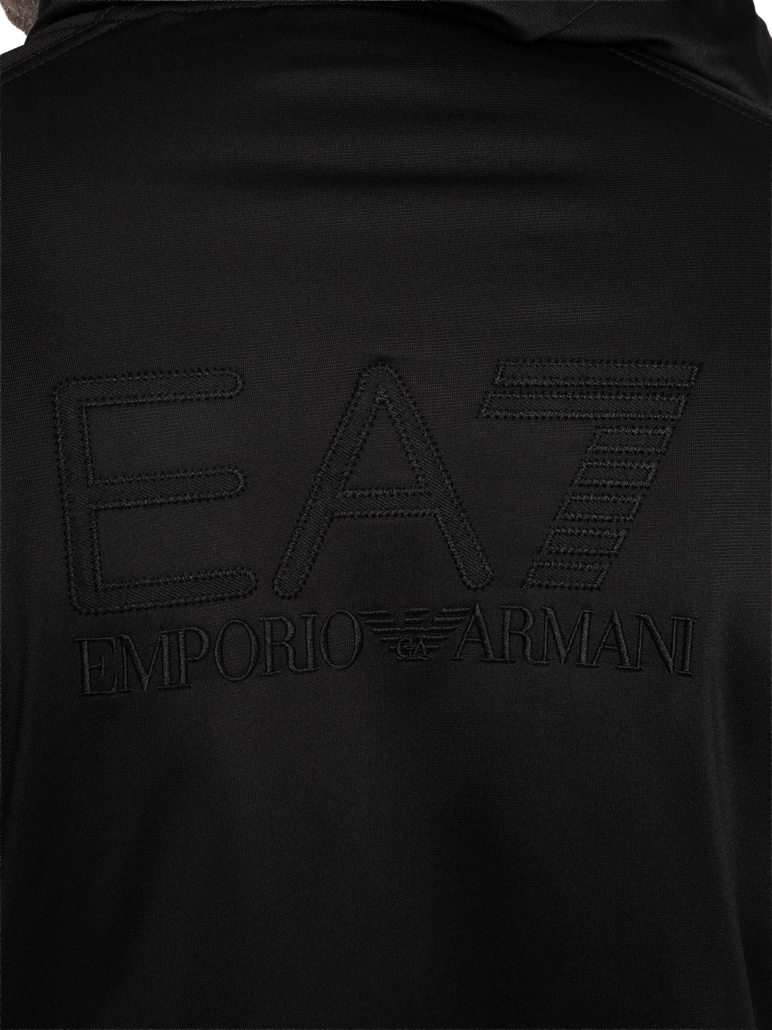 EA7 Męski Bluza Z Kapturem I Zamkiem Błyskawicznym Na Siłownię, Black, M