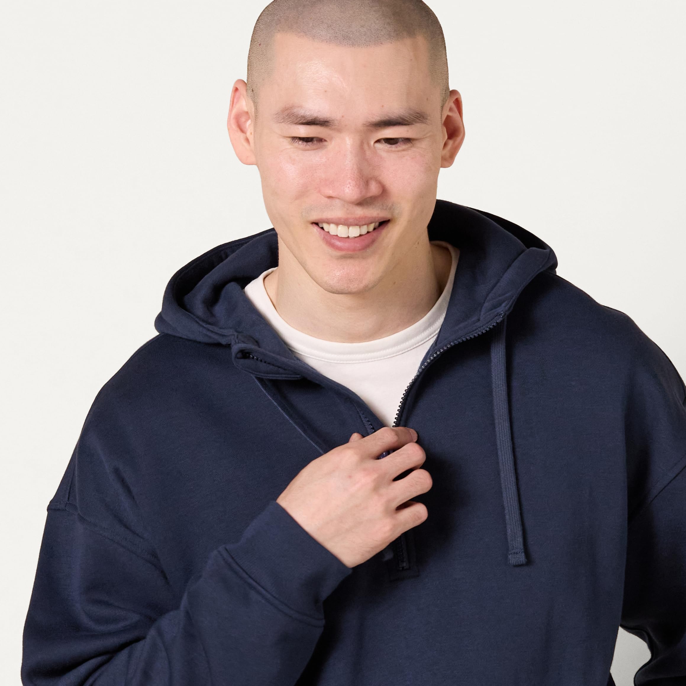 Amazon Essentials Hombre Sudadera con Capucha de Corte Holgado y Cierre Corto
