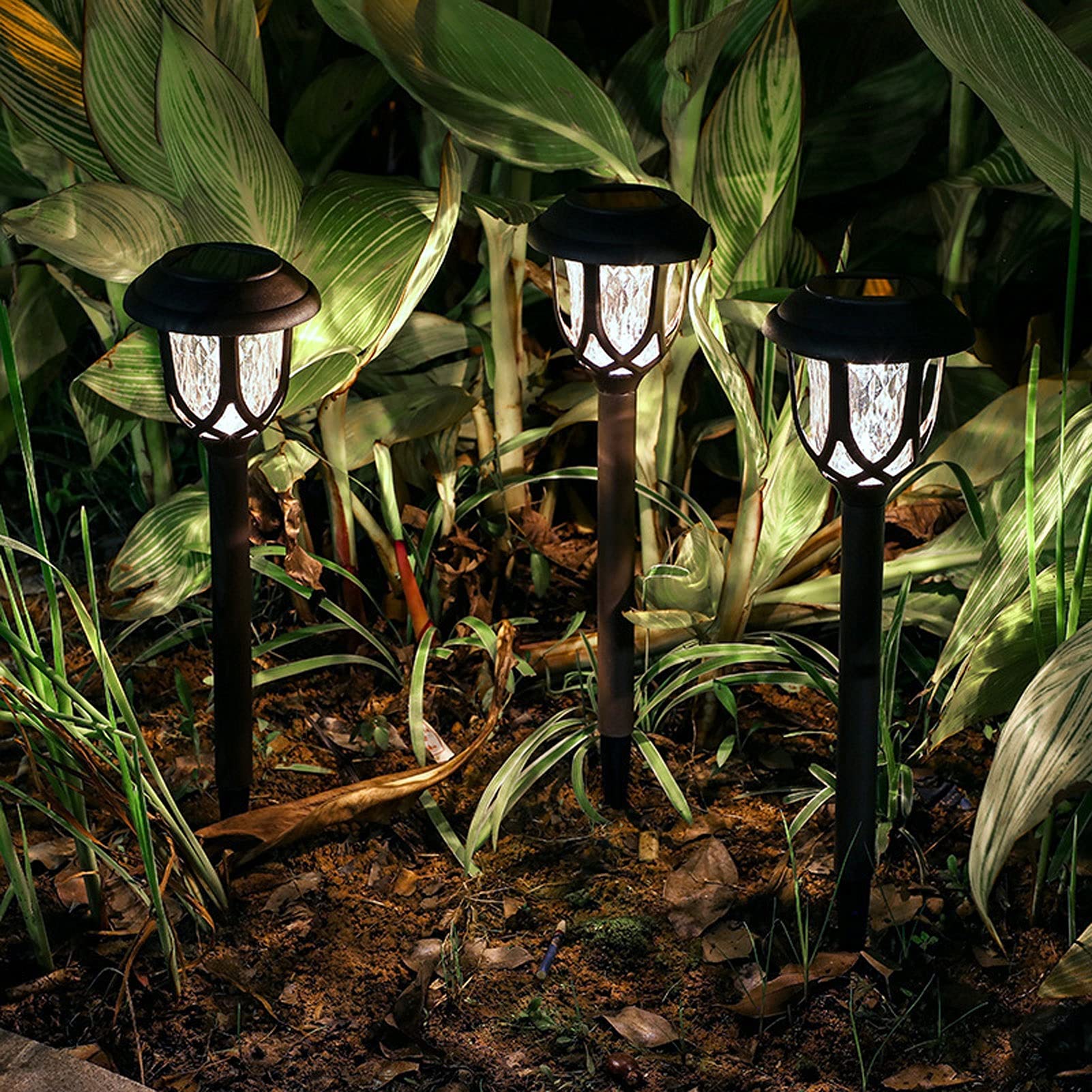 Solar-Gartenleuchten, Solar-Wegeleuchten, LED-Solar-Landschaftsleuchten, wasserdichte Gartenleuchten for Garten, Weg, Auffahrt Lampen (Size : 10packs)