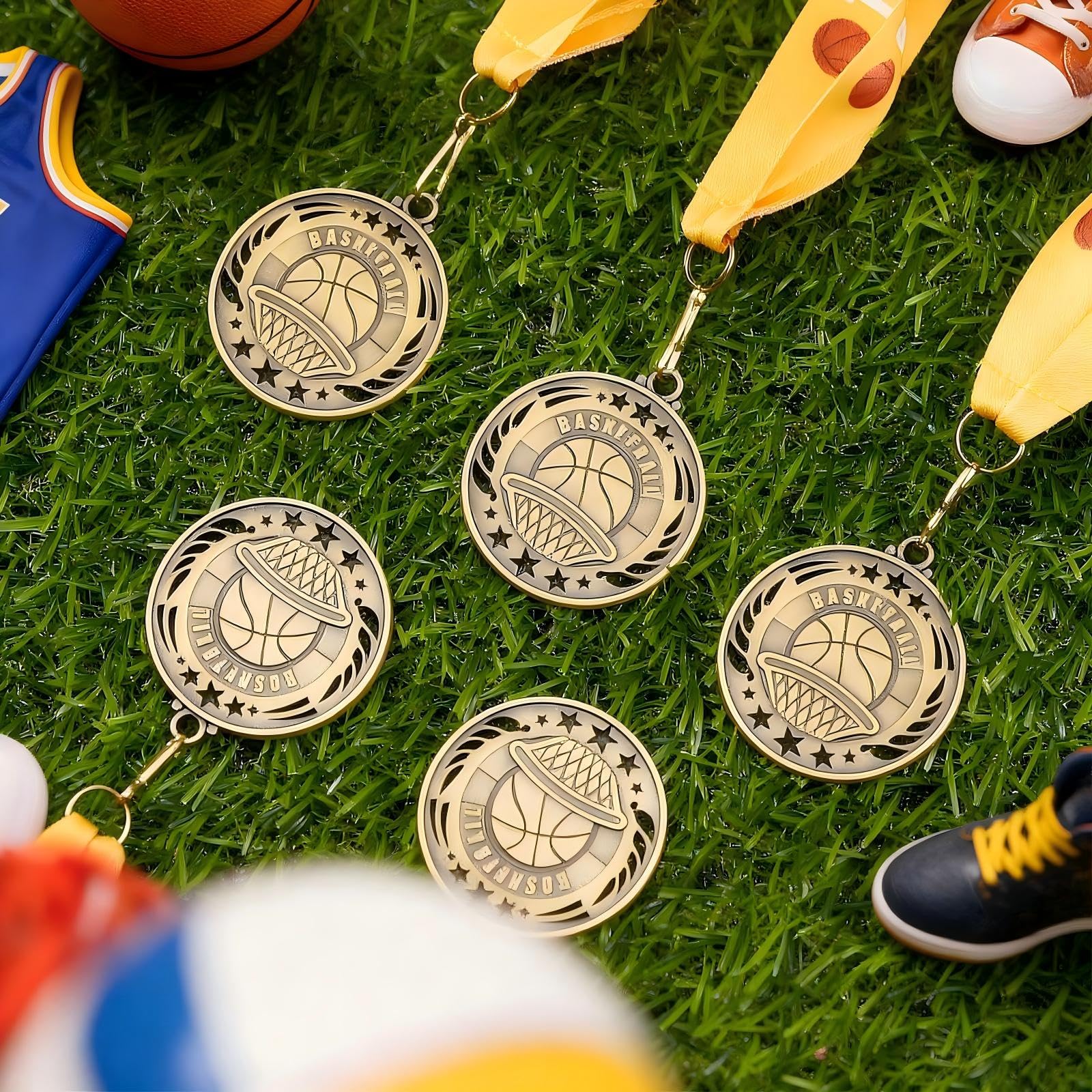 Liliaafar Goldmedaillen, 5,1 cm, Fußball, Fußball, Baseball, Softball, Basketball, Metallmedaillen, Großmetall, Auszeichnungstrophäen für Erwachsene, Teamsportveranstaltungen, Preise, Geschenke