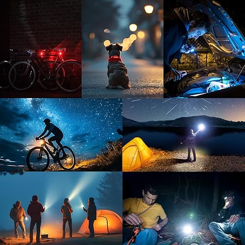 Miniatura 7 de Faro delantero para bicicleta de noche, 9000 lúmenes, impermeable, recargable por USB, función de banco de energía, luz trasera dual