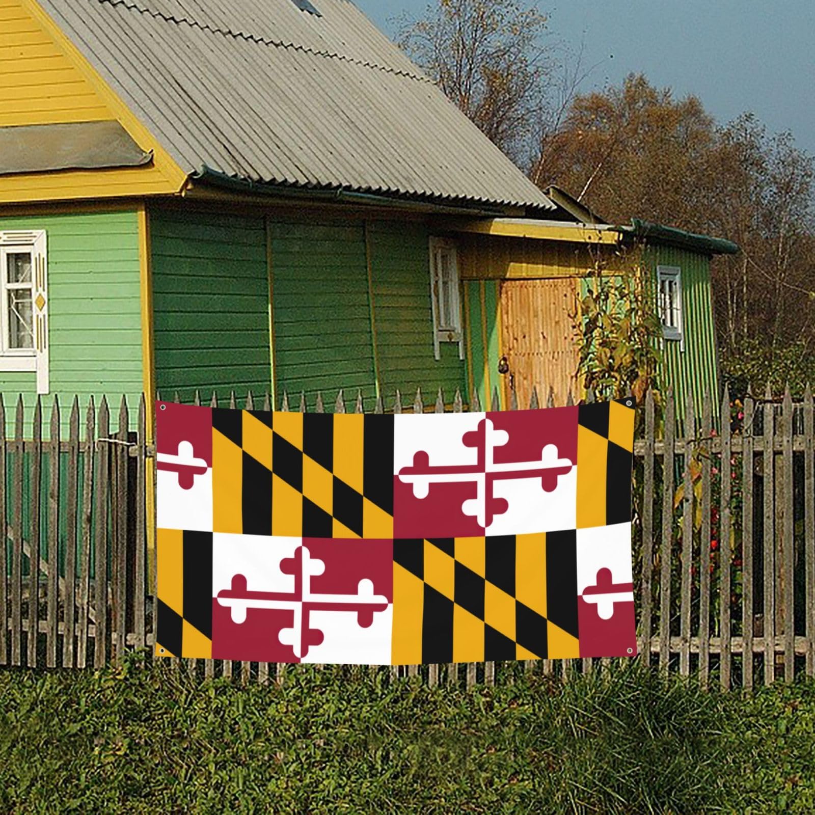Bandera del estado de Maryland para decoración de fiesta, divertida pancarta de cumpleaños, adecuada para fiestas y eventos temáticos