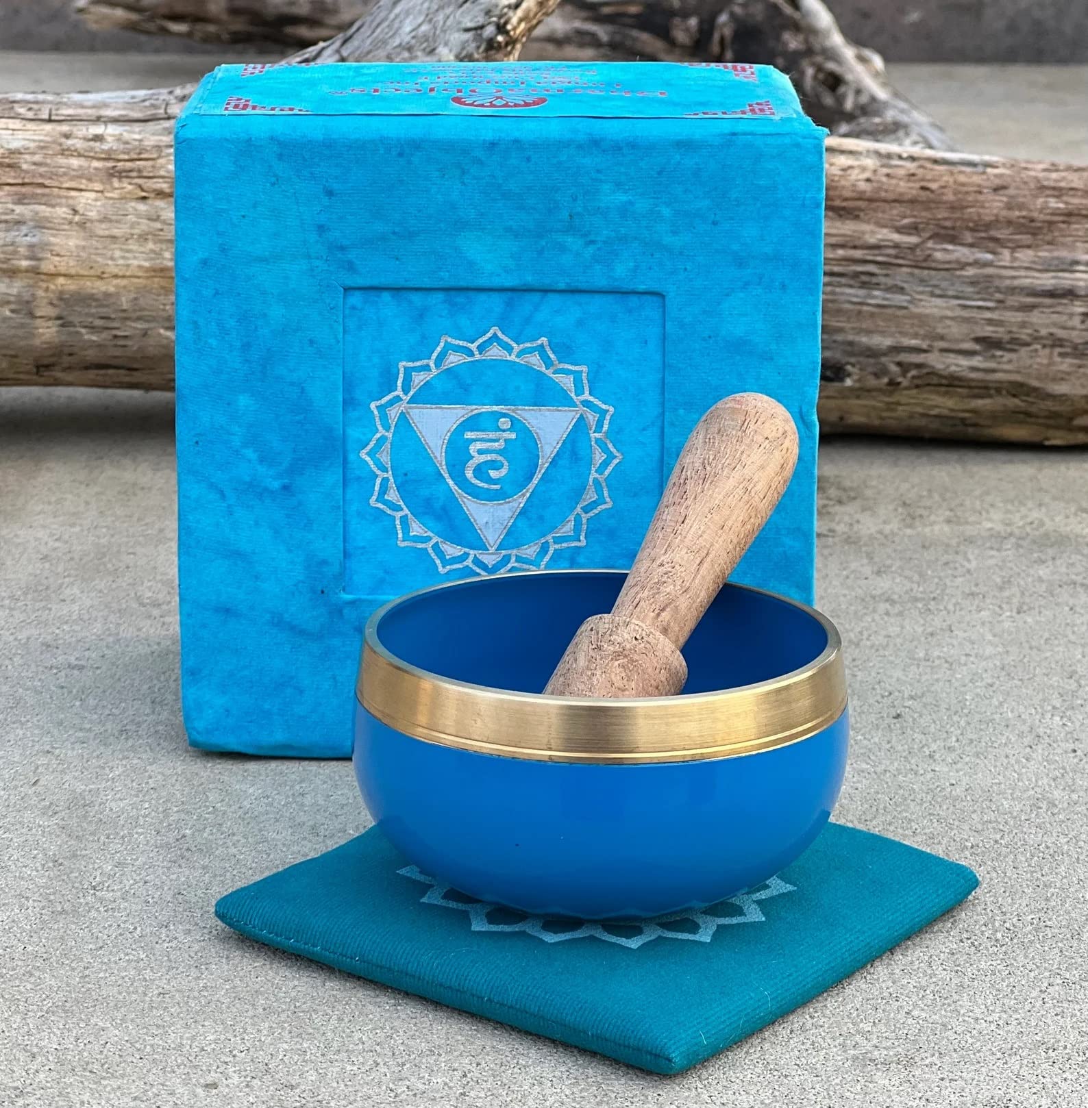 DharmaObjectsTibetan Throat Chakra Premium Singing Bowl Set