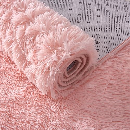 Miniatura 4 de Alfombra mullida para sala de estar, de 6 x 9 pies, terciopelo esponjoso, suave y cómoda, alfombra decorativa para dormitorio, sala de estar,