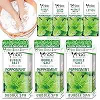Vista 45 de Kit de Pedicura para Remojo de Pies: Sal de Burbujas, Exfoliante de Azúcar, Mascarilla de Masaje, Loción de Masaje en una Caja, Kit de Spa de 4