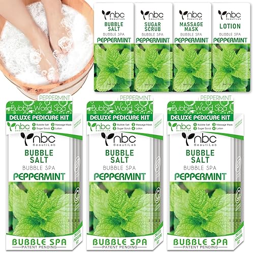 Miniatura 153 de Kit de pedicura para pies remojados: sal de burbujas, exfoliante de azúcar, máscara de masaje, loción de masaje en una caja, kit de spa de 4 pasos